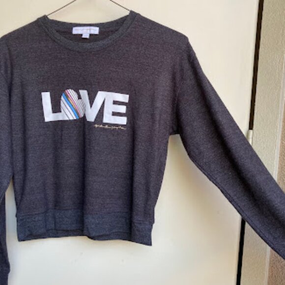 SPIRITUAL GANGSTER | Love Savasana Heather Grey Pullover Graphic Sweatshirt M - Picture 4 of 12